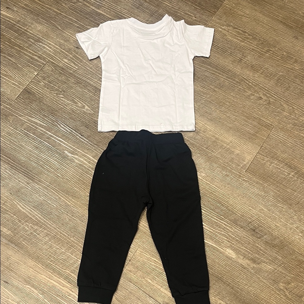 Kids Girls 2 Piece Outfits Short Sleeve Top T-shirt and Sweatpants Set size 3-4Y - Picture 4 of 6